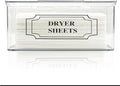 SSTATES Clear Acrylic Dryer Sheets Holder, Flip-top Laundry Pods Container with 2 Label Decals for Laundry Room Organization and Décor, Stackable Storage Box (1 Pc)