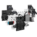 PEGZONE Controller and Headphone Holder Wall Mount, Modular Gaming Pegboard with Accessories, Controller Stand for Xbox PS5 PS4 Switch, Video Game Storage, Disc Shelf, 14pcs Pegboard, Black & White