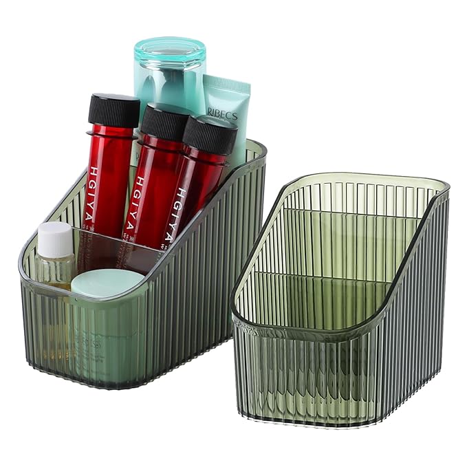 Grean Makeup Brush Holder Organizer for Vanity, Bathroom Countertop Organizer 6 Cups, Toiletry Organizer, Storage & Display for Skincare, Perfume, Hairbrush, Sunglasses & Desk Accessories