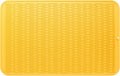 Silicone Dish Drying Mat for Multiple Usage,Easy clean,Eco-friendly,Heat-resistant Silicone Mat for Kitchen Counter or Sink,Refrigerator or Drawer Liner Yellow 3XL 28 inches x 18 inches