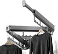 Mounted Wall Drying Rack, Laundry Hanger Dryer Rack, Laundry Hanger Rack, Wall Mounted Clothes Rack, Laundry Room Hanging Rack(Foldable/High-Bearing/Never Fall Off/Third Generation/Grey)