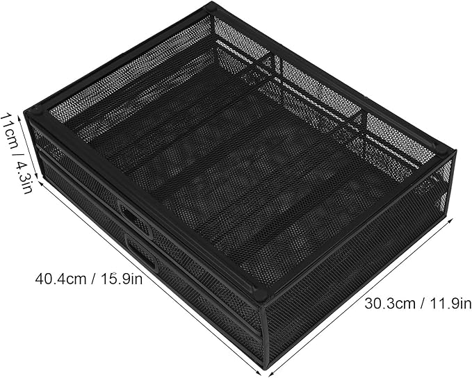 Pilipane Monitor Stand Riser with Drawer Large Storage Space Anti Slip Rubber Pad Metal Mesh Monitor Riser for Office Household