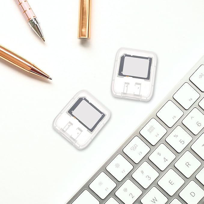 BESPORTBLE 24pcs 24pcs Transparent Memory Card Storage Case with Cover Compatible Card Organizer Box Lightweight Portable Holder for Secure Storage and Protection
