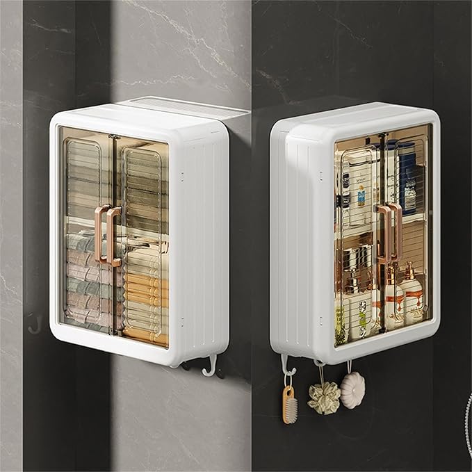 Without Drilling Wall Mounted Makeup Organizers Large Capacity Bathroom Storage Shelf for Cosmetics Skin Care Product