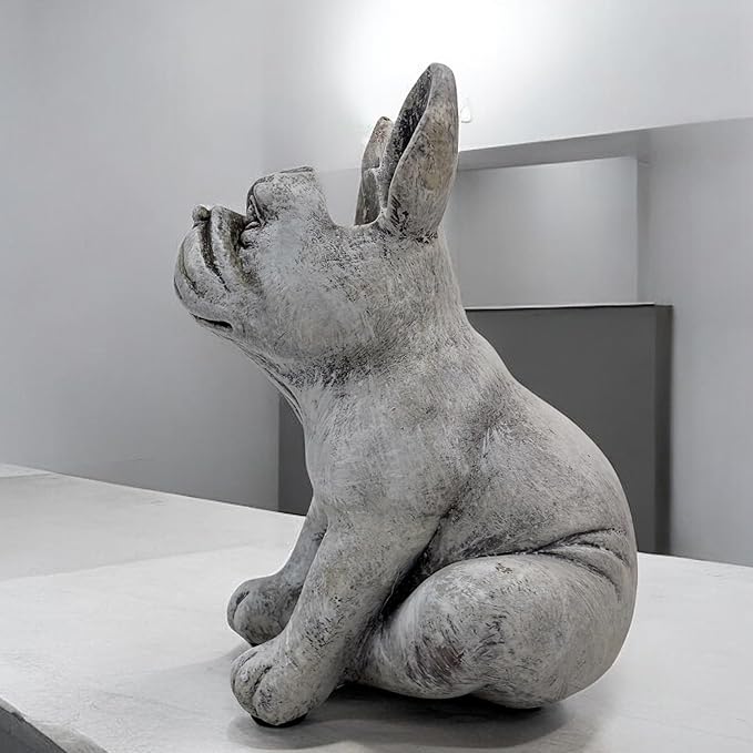Top Brass Cute French Bulldog Eyeglass Holder – Whimsical Reading Glasses Stand – Funny Desk Nightstand Rack Display Organizer – Frenchie Puppy Dog Pet Decor