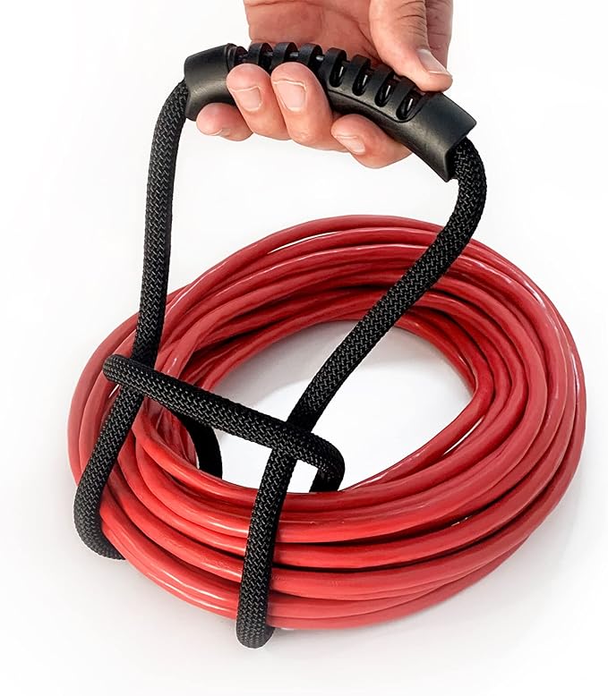 Loop-It Storage Straps by Wrap-It Storage - 24-inch (3-Pack) Black - Extension Cord Organizer, Vacuum Hose Holder, Shop Storage, Air or Water Hose Organizer for your Home, Garage, Boat, RV and More