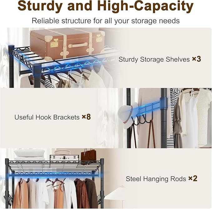Whitmor Modern Industrial Wardrobe