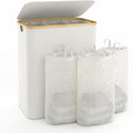 Hampers for Laundry Basket with Lid, 160L Extra Large Laundry Hamper 3 Section Dirty Clothes Hampers for Laundry Divided Laundry Basket Organizer for Bedroom,Laundry Room, Dirty Clothing Hamper, Beige