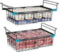iSPECLE Large Chest Freezer Organizer Bins - 17.5" to 22.6" Expandable Length Baskets for Deep Freezer, Fit 10 to 20 Cu.FT, 2 Pack Adjustable Hanging Chest Freezer Basket, Black