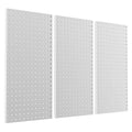 Pegboard Smith Metal Pegboard Panels 12" x 24", 3 Pack Grey Wall Mounted Tool Organizer Boards, Heavy Duty Tool Storage Peg Board for Garage, Workbench, Office, Fits 1/4" Peg Hooks