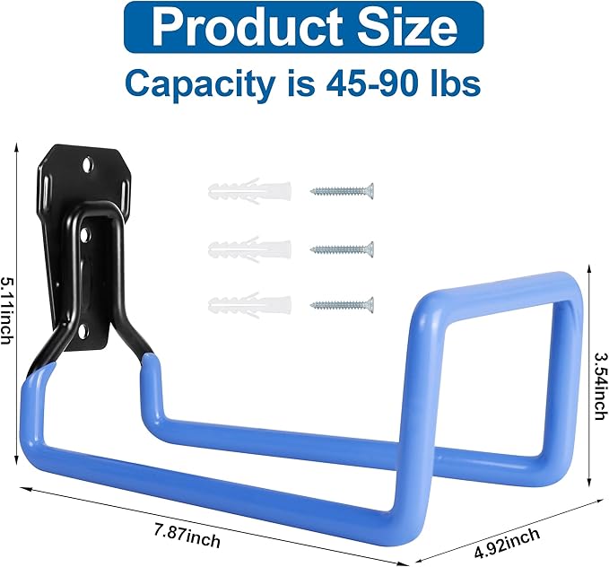 2PCS Hose Hanger Wall Mount - Metal Garden Hose Storage Water Hose Holders for Outside Heavy Duty Hose Reel for Water Hose