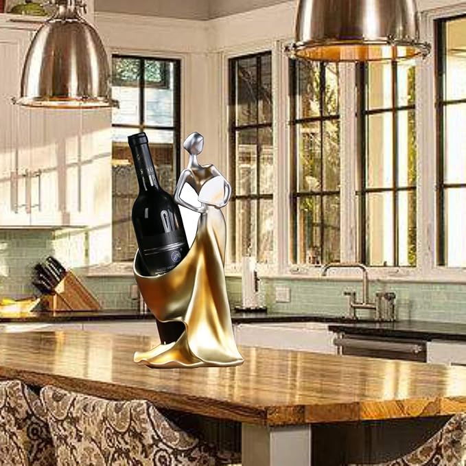 Wine Rack, Wine Bottle Holder Decorative, Lady Wine Holder, Single Wine Holder Stand, Wine Racks Countertop for Kitchen Home Bar Tabletop Decor
