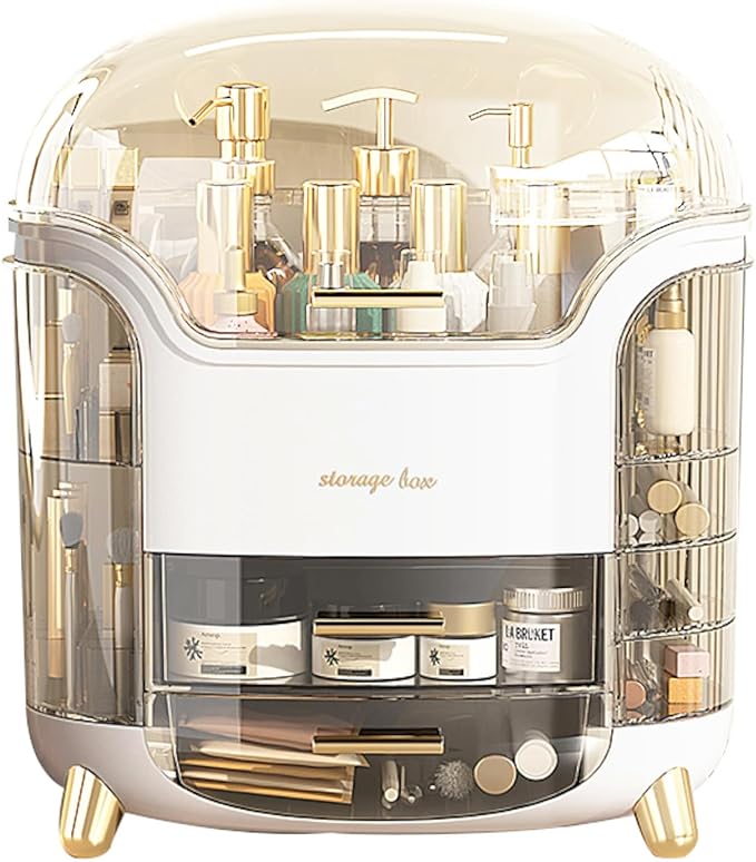 Upgrade Large Makeup Organizer Countertop Vanity Organizer Cosmetic Organizer Makeup Storage Box Bathroom Counter Organizer Perfume Skincare Organizers Gift Women Clear Design Easy Visibility