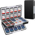 HEIYING SD Card Holder for Memory SD and TF Cards, Portable SDXC SDHC Memory Card Holder Case Compatible with 40 SDXC SDHC and 40 TF Cards Slots