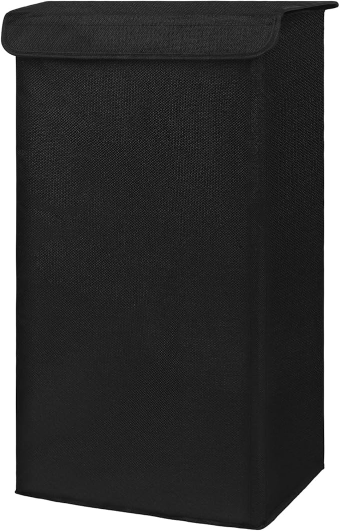 DOKEHOM 100L Laundry Basket with Lid and Removable Laundry Bags, Large Collapsible Laundry Hamper for Bedroom, Bathroom, Laundry Room, Colloge (Black)