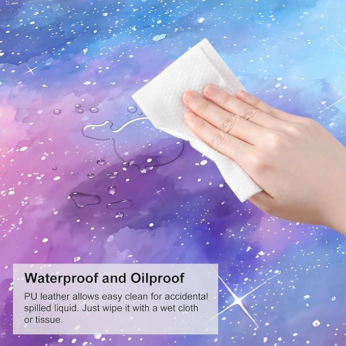 Galaxy Mouse Pad Large, Extended Gaming Desk Mat – 31.5 x 11.8 in – Watercolor Nebula Starry Sky Design, Stitched Edges, Non-Slip Base, Keyboard and Mouse Pad for Office & Home