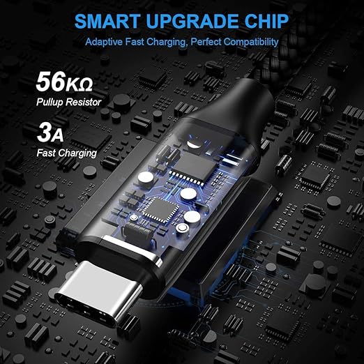 etguuds USB A to USB C Cable 5-Pack (3/3/6/6/10 ft), Fast Charging Type C Charger Cord for iPhone 17 16 15 Pro Max Plus Air, Samsung Galaxy S25 S24 S23 S22 S21 S20 A56 A17 A16, Pixel, Moto G, Black