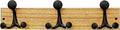 SKOLOO 17-Inch Light Brown Wood Coat Rack Wall Mount with 3 Triple Hooks - Ideal for Family Entrances, Classrooms, and Pet Supplies Storage - Perfect Coat Hooks for Wall