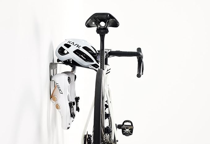 Bike Wall Mount Rack with Gear Hooks – Horizontal Bike Rack shelf- Bicycle Storage Hanger for Garage or Indoor Use - Bike Storage Wall Mount System