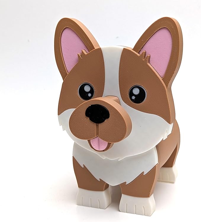 RedFive Corgi Eyeglass Holder Stand – Cute 3D Printed Dog Glasses Holder for Desk or Nightstand – Fun Gift for Corgi Lovers, Pet Owners, and Dog Moms – Handmade in Michigan USA