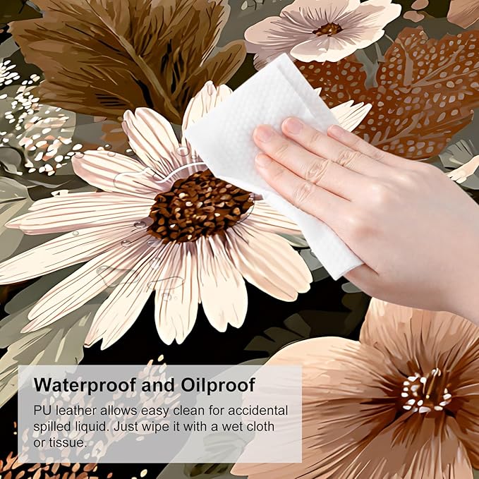 Vintage Beige Floral Mouse Pad – Large Extended Desk Mat 31.5 x 11.8 in– Neutral Retro Botanical Design, Non-Slip Rubber Base, Waterproof Surface, Oversized Keyboard & Mouse Pad for Office or Home