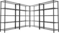 Storage Shelves Heavy Duty, 4 PCS 36" L x 14" W x 72" H Garage Wire Shelving Unit Loads 1750LBS, 5-Tier Adjustable Metal Industrial Utility Shelf Rack for Kitchen, Laundry Room, Warehouse, Basement