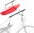 Bike Hoist- Heavy Duty for Space Saving - Road, Commuter & Mountain Bikes, Holds Kayaks & Ladders - No-Hassle Installation for Quick & Easy Access