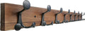 SKOLOO 43-Inch Wood Coat Rack Wall Mount with 8 Triple Hooks - Ideal for Family Entrances, Classrooms, and Pet Supplies Storage - Perfect Coat Hooks for Wall,Charred Golden Brown