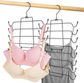 2 Pack Tank Top Hanger, Bra Organizer for Closet, Hanging Space Saving Sport Bra Lingerie Holder Closet Organizers and Storage, College Apartment Essentials, Black
