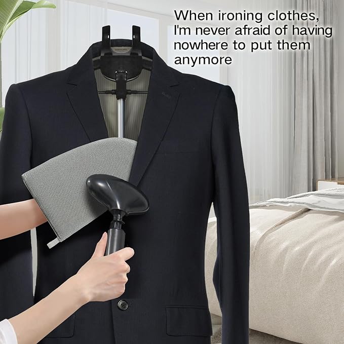 Garment Steamer Rack & Garment Ironing Glove for Steaming Clothes, Clothes Steam Rack, Adjustable StandingGarment Hanger Handled Mini Ironing Board, Hanging Steamer Ironing Accessories for Clothes
