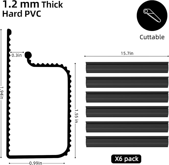 YECAYE 94.2in Cable Management, Cable Organizer,Adhesive Mount Cord Organizer for Desk, Cord Organizer, No-Drill Desk Wire Management for Home Office, Baby proofing, Black