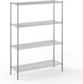 Wire Shelving Kit | NSF Commercial Storage Rack Unit (4-Tier | 74" Height, 18" Deep x 54" Wide)
