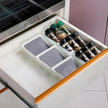 Spice Drawer Organizer, 3 Tier Non-Slip Silicone Seasoning Jars Drawer Insert, Spice Rack Organization for Drawer, Kitchen Spice Rack Tray for Cabinet Countertop Makeup Storage