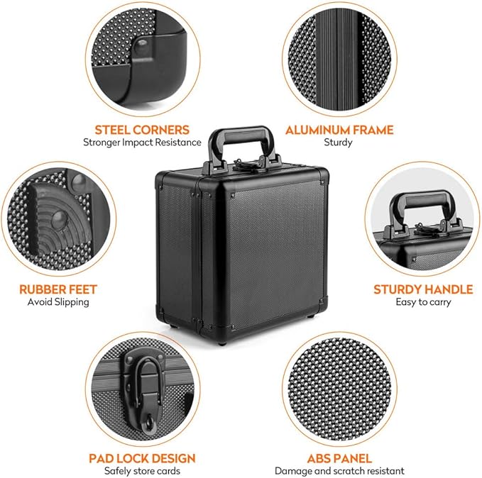 Graded Card Storage Box, Top Loaders Storage Boxes, PSA Card Slab Holder Storage Case for Trading Cards & Sports Cards