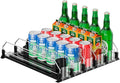 Drink Organizer for Fridge, Upgrade Soda Can Dispenser for Refrigerator, Automatic Pusher Glide Fridge Drink Organizer, Can Organizer for Refrigerator - Holds up to 25 Cans (5 Rows Black)