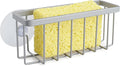 Sponge Holder for Kitchen Sink Suction,Stainless Steel Sponge Holder for Sponges, Scrubbers, Soap, Kitchen, Bathroom, Silver