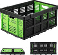 55L Collapsible Crates for Storage,Stackable & Collapsible Milk Crates, Stackable Storage Baskets, Folding Storage Containers for Organizing Tools, Books, Food, Drinks, Camping & Transport