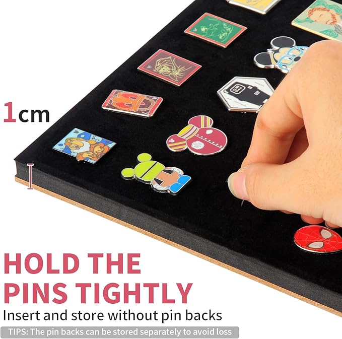 Light Up Pin Display Case – Illuminated Enamel Pin Display Board for Pin Collection Display, Pin Holder, Pin Board for Enamel Pins, Pin Display Case for Pin Collectors