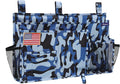 Surblue Bedside Caddy Hanging Organizer Storage Bag Pocket for Bunk, Hospital, College Dorm Rooms, Baby Bed Rails, Camp - 8 Pockets, Large, Ocean