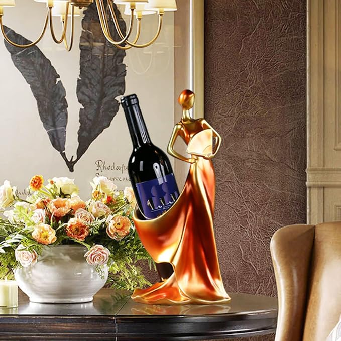 Wine Rack - Lady Wine Bottle Holder, Countertop Decorative Woman Wines Holder for Kitchen & Home Bar & Tabletop Decor & Gift