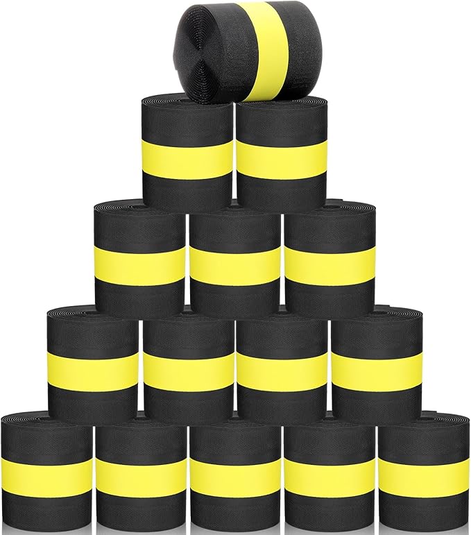 WILLBOND Carpet Cord Cover Cable Protector Floor Cover Cable Protector Management Only for Commercial Office Carpet(147.64 ft,Black and Yellow)