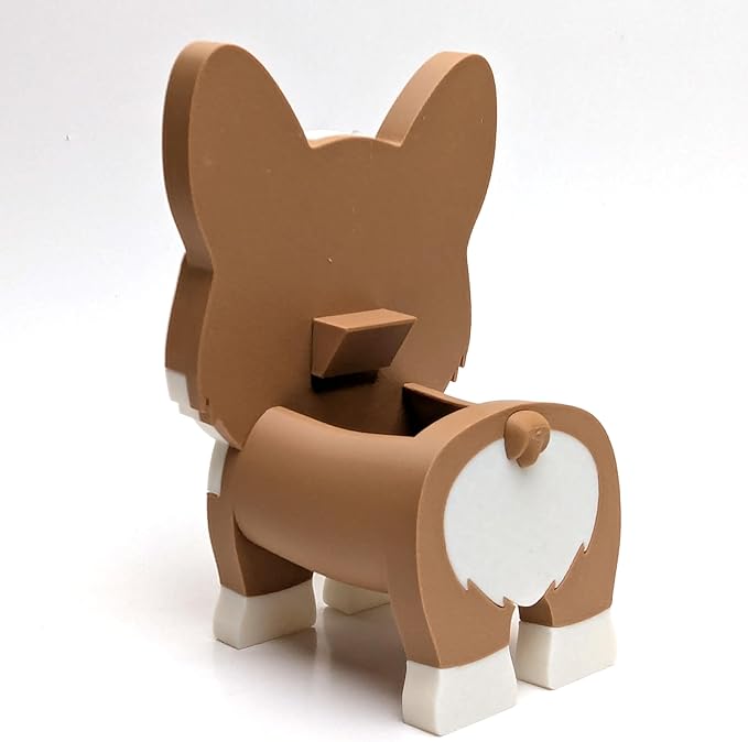 RedFive Corgi Eyeglass Holder Stand – Cute 3D Printed Dog Glasses Holder for Desk or Nightstand – Fun Gift for Corgi Lovers, Pet Owners, and Dog Moms – Handmade in Michigan USA