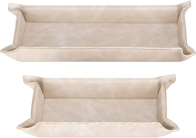 Navaris 2 x Empty Tray for Keys, Coins, Mobile Phones, Jewellery – Entrance Table for Office Bedside Tables