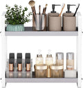 Bathroom Counter Organizer,Bathroom Countertop Organizer,Counter Shelf,Countertop Storage,Organization and Storage,Makeup Shelf,Sink Caddy(Grey 2 Tier)