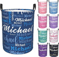 Custom Name Laundry Hamper, Personalized Laundry Baskets with Name for Boys Girls Women Men, Customized Collapsible Dirty Clothes Hamper Easy Storage Gifts for Bedroom Bathroom Living Room
