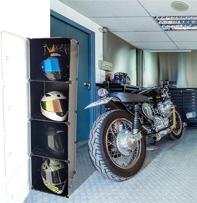 Motorcycle Helmet Storage Rack,Helmet Organize Display Cabinet for Football Helmet, Bike Helmet, Baseball Helmet