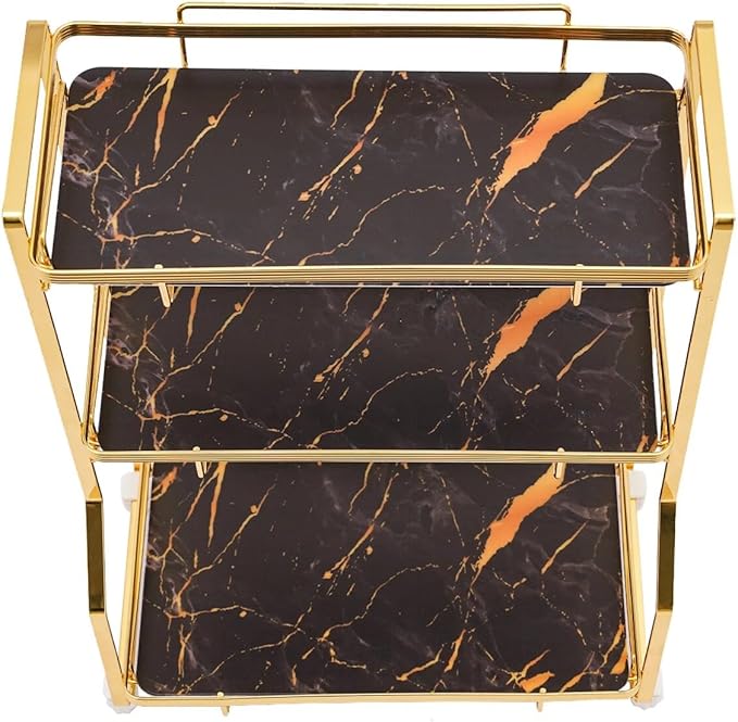 Bathroom Countertop Organizer, Gold Cosmetics Perfume Storage Display Rack Bathroom Counter Organizer for Small Spaces Skincare Makeup
