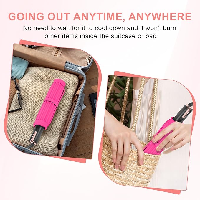 Large Silicone Heat Resistant Mat, Professional Hot Hair Tools Mat for Curling Iron, Flat Iron, Hair Straightener, Portable Hot Pad Cover with Velcro for Travel Home Salon(11.8" x 9.0")