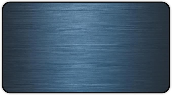 Brushed Metal Texture Desk Mat - Extended Mouse Pad & Desk Pad, Neoprene Surface, Non-Slip Rubber Base, Stitched Edges, Desk Protector for Keyboard & Mouse, Sizes 12x18/12x22/16x32 (Blue, 12x22)