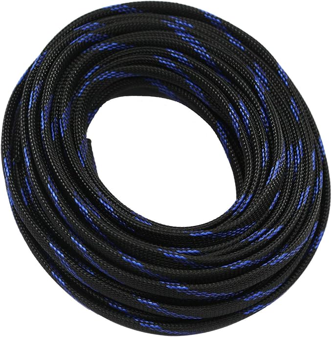 30ft PET Expandable Sleeving Wire Cable Sleeve (3/5", Black)